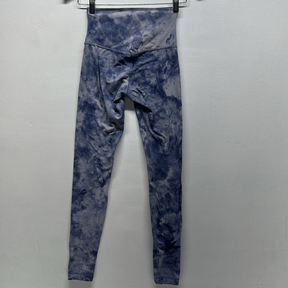 Lululemon Align High Rise Legging Nulu Active Pants Purple Diamond Tie Dye 28” 4 - Picture 7 of 9
